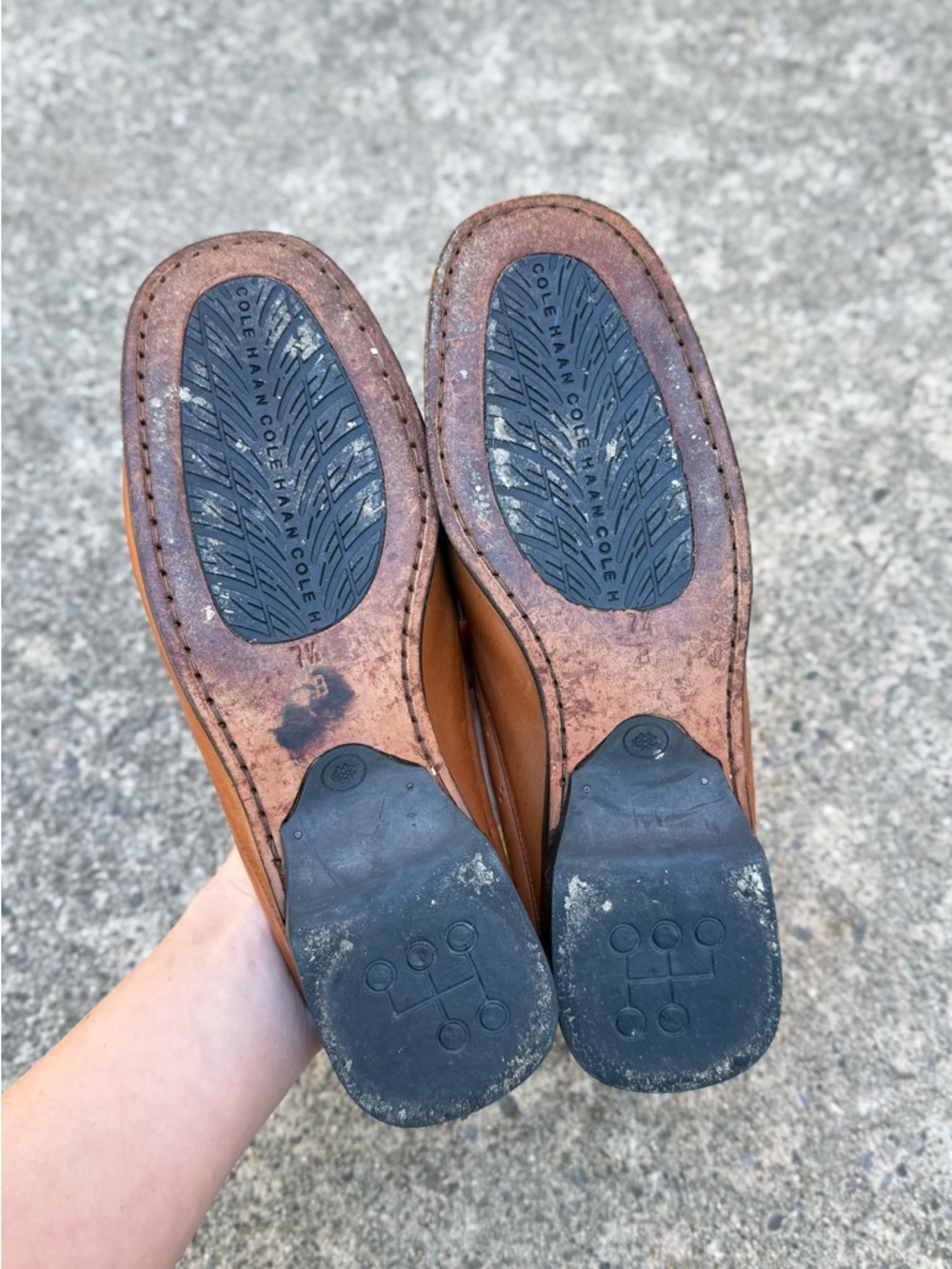Vintage Genuine Leather Cole Haan Brown Mules Clogs Women’s Size 7.5 - Picture 6 of 7